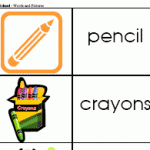 School Words and Pictures