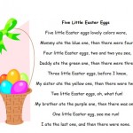 image of Five Little Easter Eggs fingerplay printable