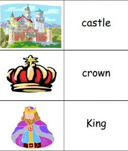 Royalty Words and Pictures for Beginning Readers