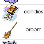 Halloween printables - words with pictures