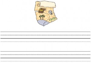 Pirate Map Interlined Paper from Storytime Standouts