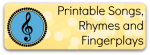 Free printable Songs, Rhymes and Fingerplays for Preschool and Kindergarten from Storytime Standouts