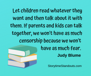 Storytime Standouts shares a quote from Judy Blume