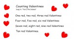 Free printable Counting Valentines Free Valentine's Day chant for preschool, Counting Valentines