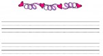Free Valentine's Day Writing Paper for Homeschool and Kindergarten Free printable Valentine's Day Writing Paper for kids