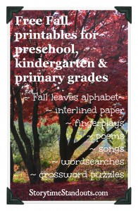 Storytime Standouts Fall printables for preschool and kindergarten Storytime Standouts Fall printables for preschool and kindergarten