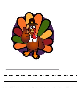 Free Printable Thanksgiving Interlined Paper Free printable Thanksgiving Writing paper for kids
