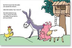 Chick O Saurus Rex illustration from Chick O Saurus Rex an anti bullying picture book