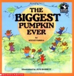 The Biggest Pumpkin Ever written by Steven Kroll and illustrated by Jeni Bassett The Biggest Pumpkin Ever written by Steven Kroll and illustrated by Jeni Bassett is recommended in Storytime Standouts Pumpkin Patch Theme
