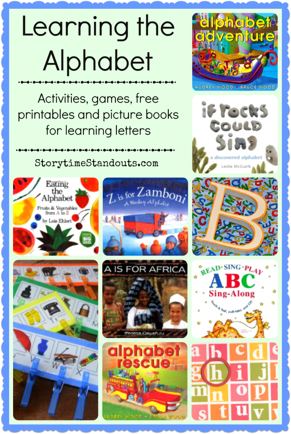 Teach children the alphabet with learning letter activities, games, printables, and alphabet picture books