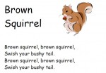 Brown Squirrel Chant for Preschool, Homeschool and Kindergarten