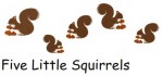 Free Five Little Squirrels Flannel Board Activity for Preschool and Kindergarten