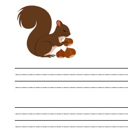 Storytime Standouts shares free printable squirrel writing paper for kids. Great for kindergarten and homeschool