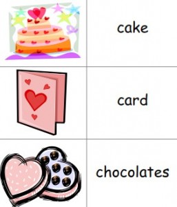 Free Valentine's Day picture dictionary for children and ESL