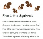 Five Little Squirrels Free Printable from Storytime Standouts