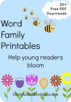 Storytime Standouts free word family printables for kindergarten