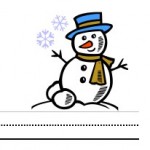 Free Printable Snowman Theme Writing Paper for Children