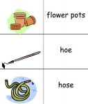 Free printable gardening picture dictionary for children and ESL