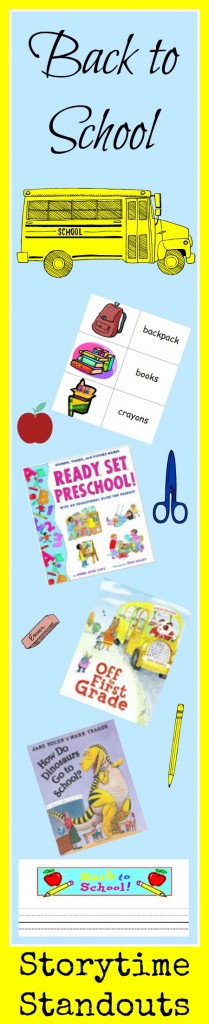 Back to School theme picture books and free printables for kids Storytime Standouts shares picture books and free printables for children starting school