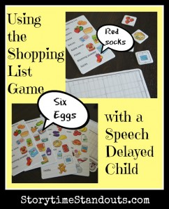Using the Shopping List Game with a Speech Delayed Child