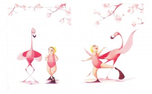 Illustration from Flora and the Flamingo